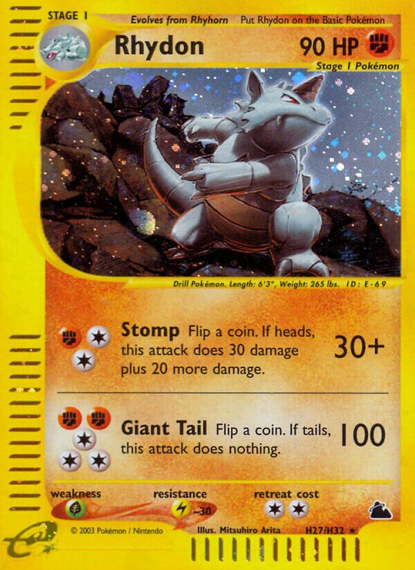 Rhydon H25 — Skyridge (English Pokémon TCG card)
