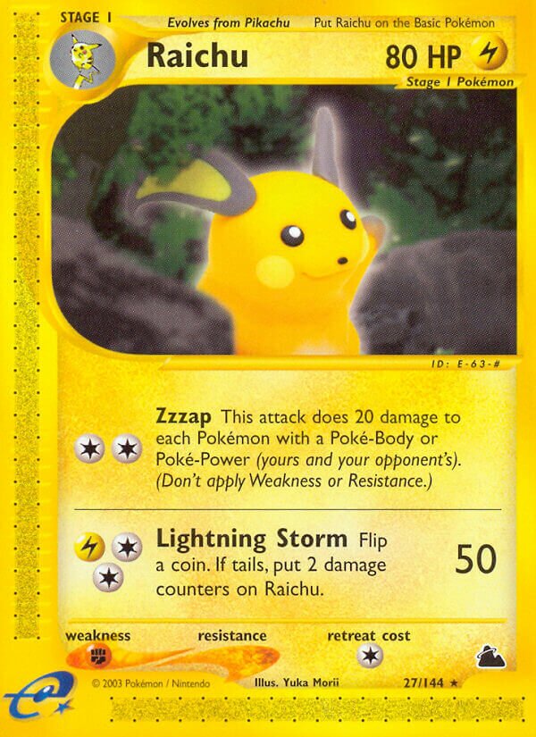 Raichu 027/182 — Skyridge (English Pokémon TCG card)