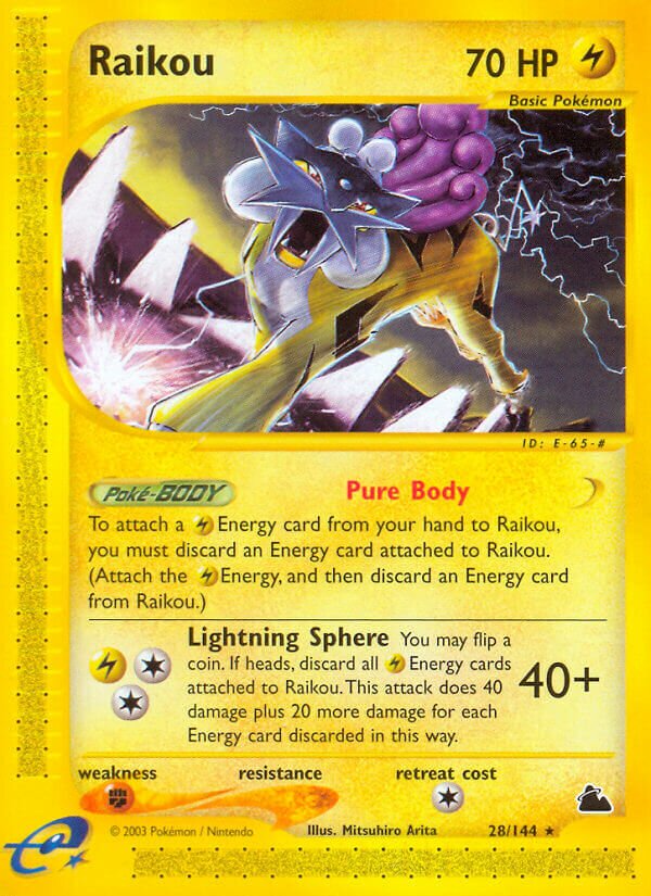Raikou 028/182 — Skyridge (English Pokémon TCG card)
