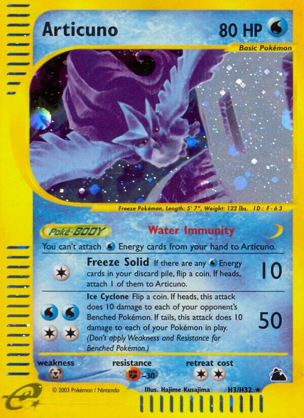 Articuno H3 — Skyridge (English Pokémon TCG card)