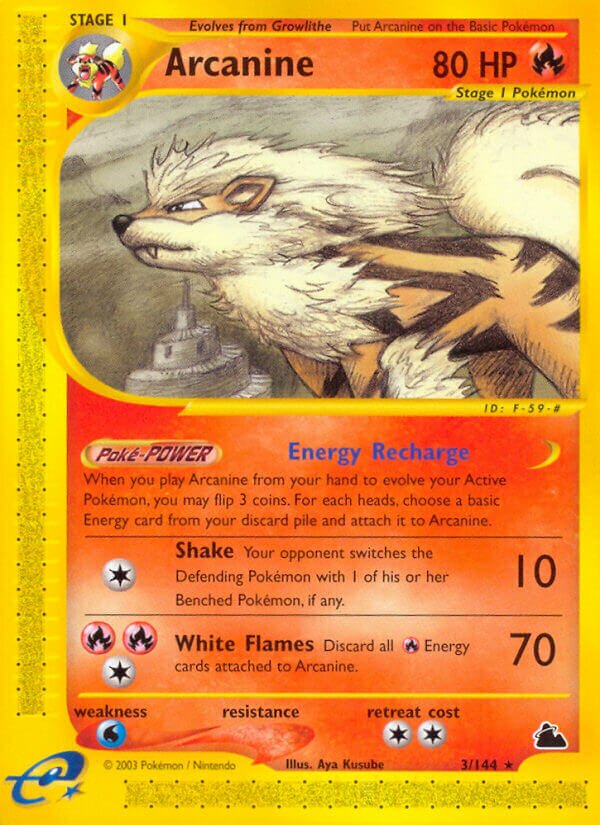 Arcanine 003/182 — Skyridge (English Pokémon TCG card)