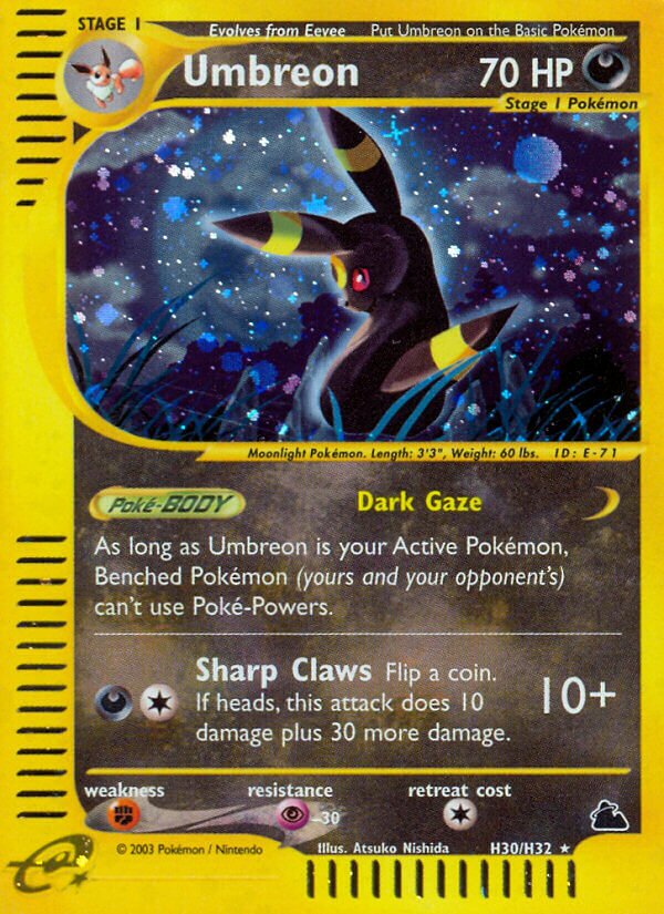 Umbreon H28 — Skyridge (English Pokémon TCG card)