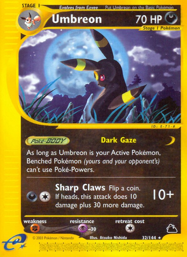 Umbreon 032/182 — Skyridge (English Pokémon TCG card)
