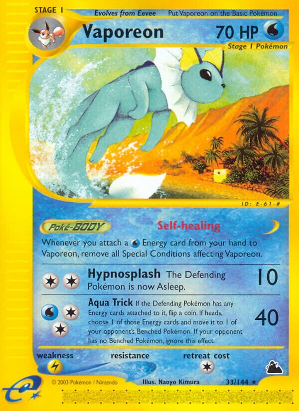 Vaporeon 033/182 — Skyridge (English Pokémon TCG card)