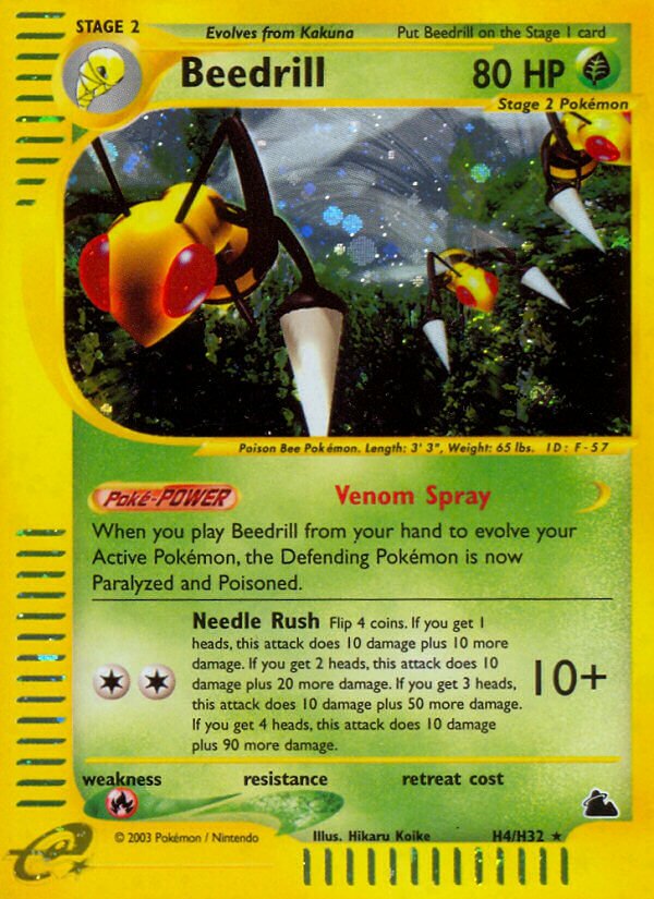 Beedrill H4 — Skyridge (English Pokémon TCG card)