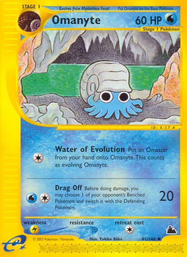Omanyte 041/182 — Skyridge (English Pokémon TCG card)