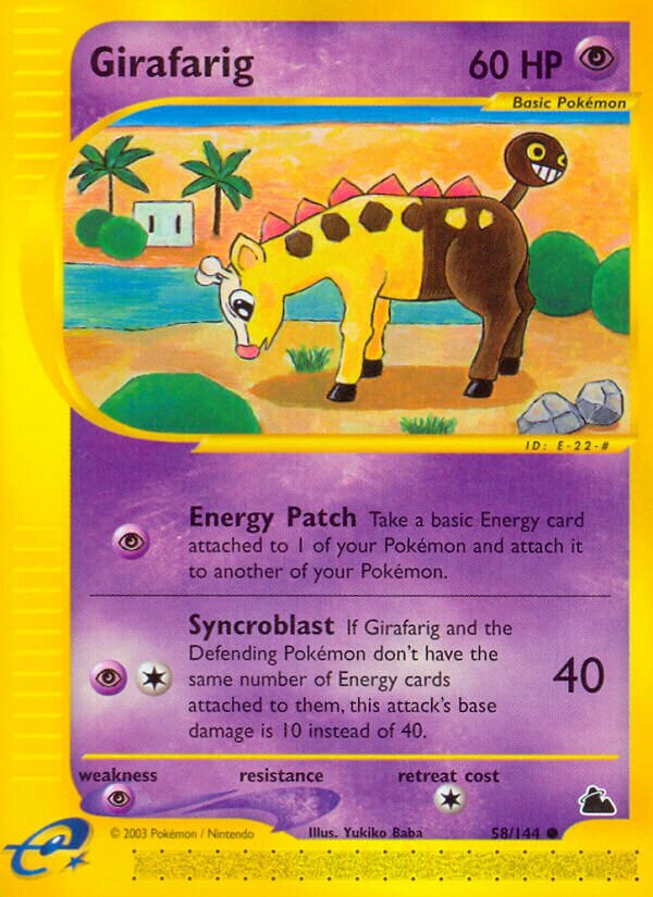 Girafarig 058/182 — Skyridge (English Pokémon TCG card)