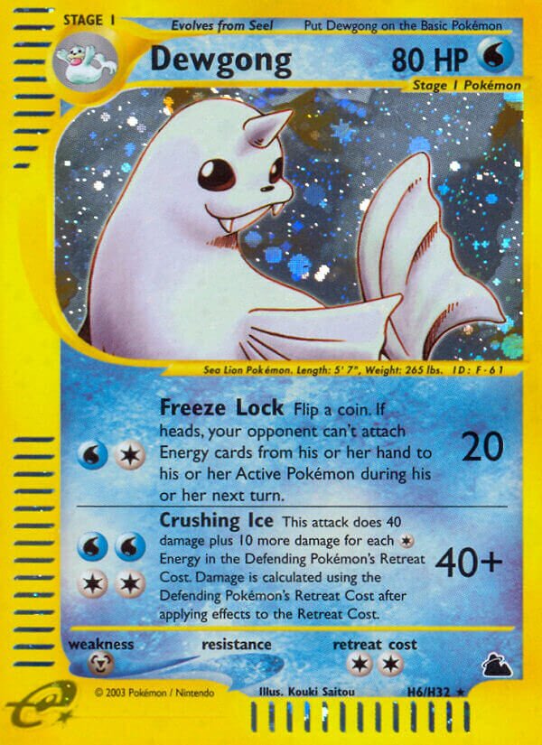 Dewgong H6 — Skyridge (English Pokémon TCG card)