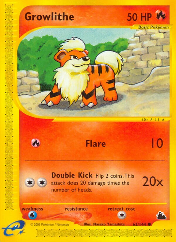 Growlithe 062/182 — Skyridge (English Pokémon TCG card)