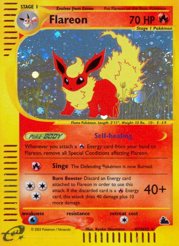 Flareon H7 — Skyridge (English Pokémon TCG card)