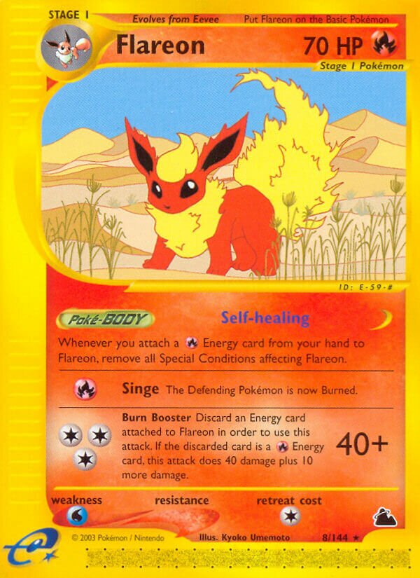 Flareon 008/182 — Skyridge (English Pokémon TCG card)