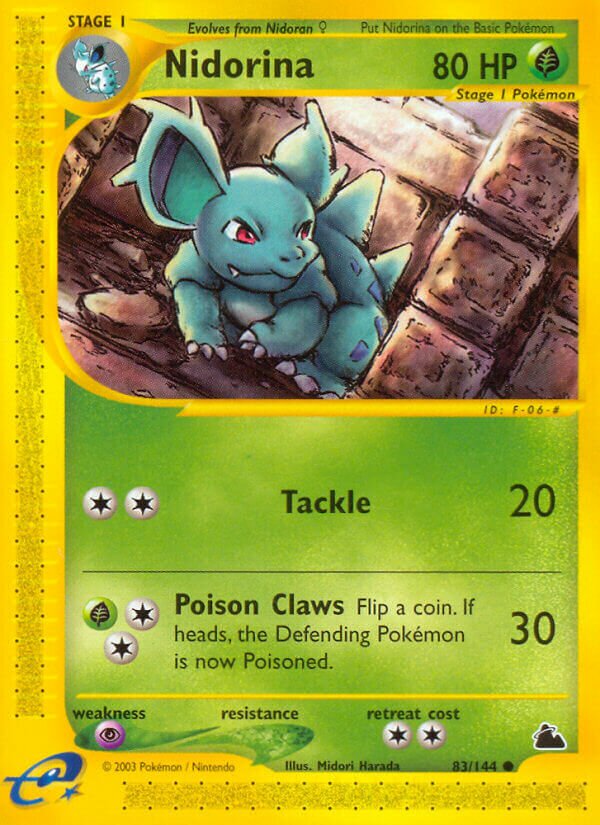 Nidorina 083/182 — Skyridge (English Pokémon TCG card)