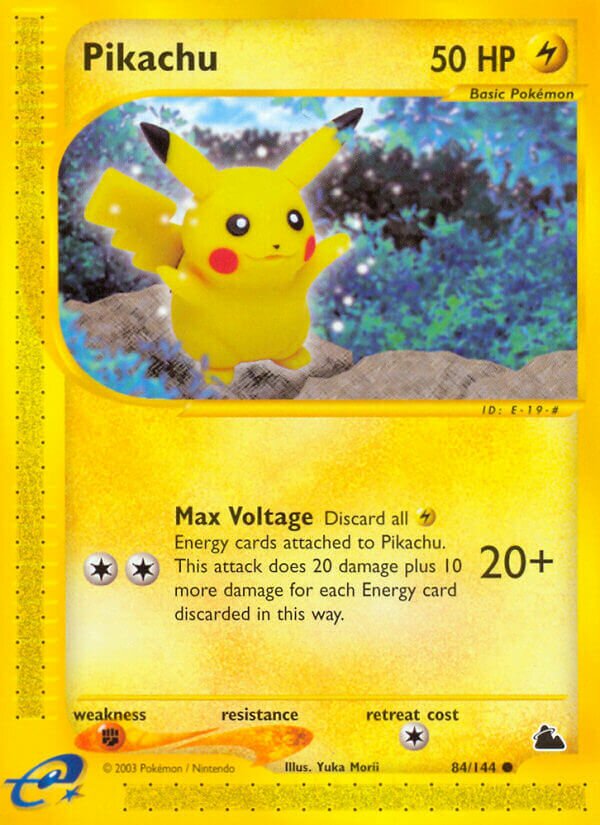 Pikachu 084/182 — Skyridge (English Pokémon TCG card)