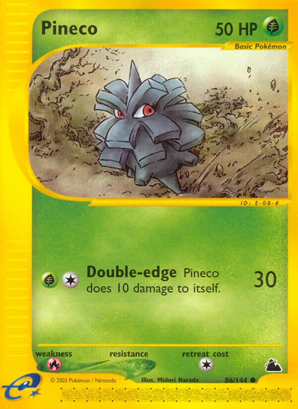 Pineco 086/182 — Skyridge (English Pokémon TCG card)