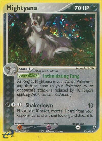 Mightyena 010/109 — EX Ruby & Sapphire (English Pokémon TCG card)