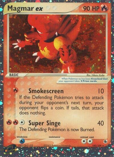 Magmar ex 100/109 — EX Ruby & Sapphire (English Pokémon TCG card)