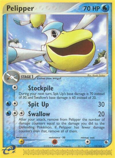 Pelipper 019/109 — EX Ruby & Sapphire (English Pokémon TCG card)