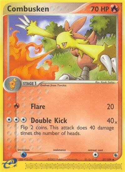 Combusken 027/109 — EX Ruby & Sapphire (English Pokémon TCG card)