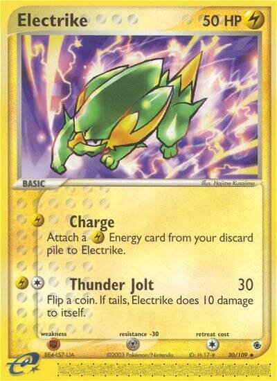 Electrike 030/109 — EX Ruby & Sapphire (English Pokémon TCG card)