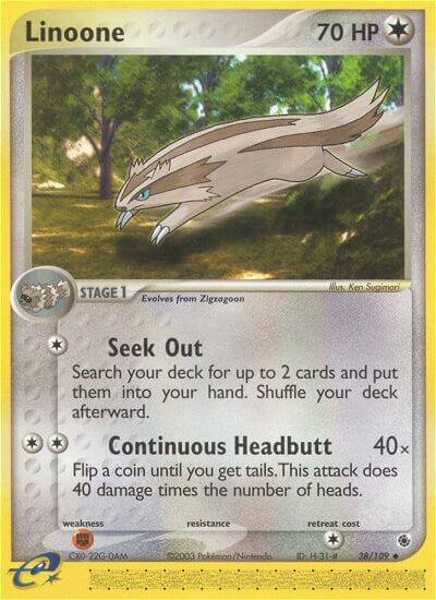 Linoone 038/109 — EX Ruby & Sapphire (English Pokémon TCG card)