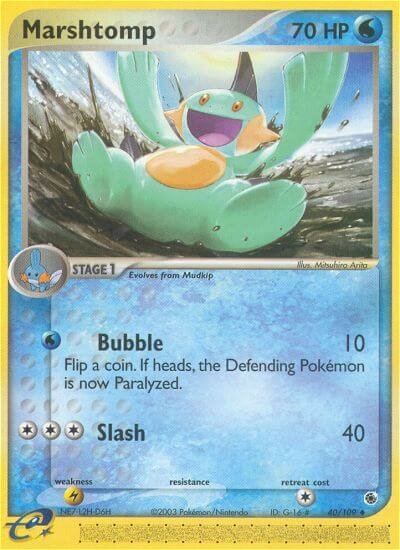 Marshtomp 040/109 — EX Ruby & Sapphire (English Pokémon TCG card)