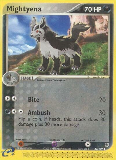 Mightyena 042/109 — EX Ruby & Sapphire (English Pokémon TCG card)