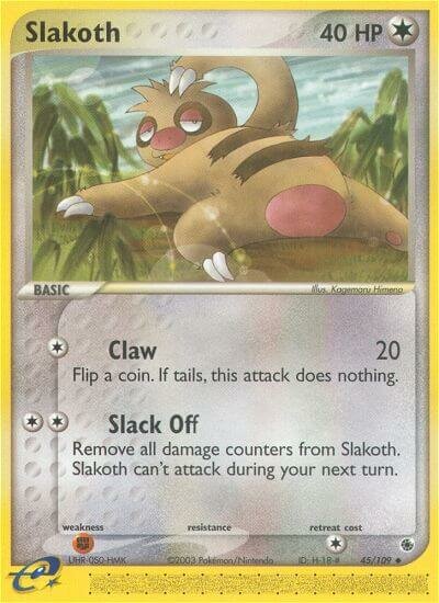 Slakoth 045/109 — EX Ruby & Sapphire (English Pokémon TCG card)