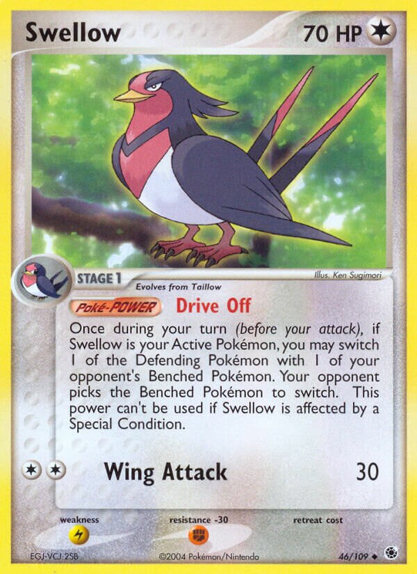 Swellow 046/109 — EX Ruby & Sapphire (English Pokémon TCG card)