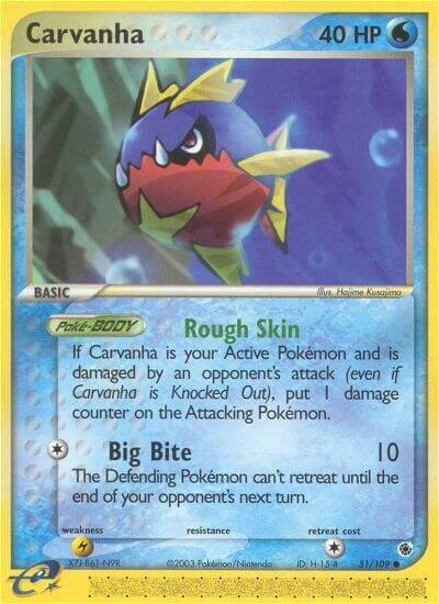 Carvanha 051/109 — EX Ruby & Sapphire (English Pokémon TCG card)