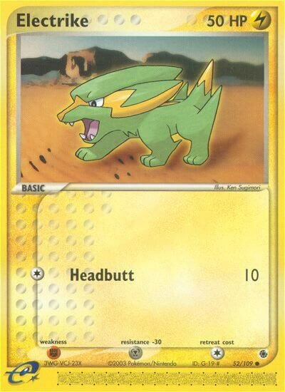 Electrike 052/109 — EX Ruby & Sapphire (English Pokémon TCG card)