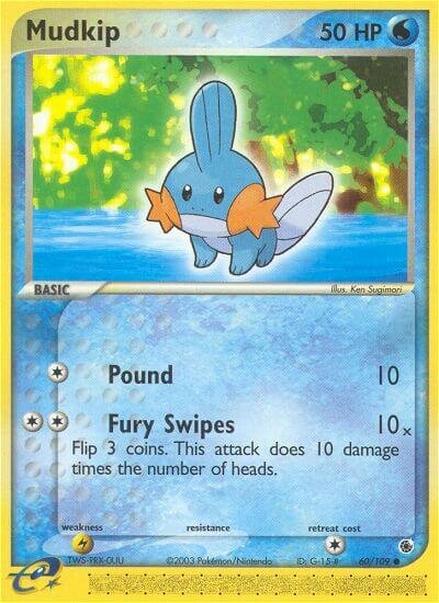Mudkip 060/109 — EX Ruby & Sapphire (English Pokémon TCG card)