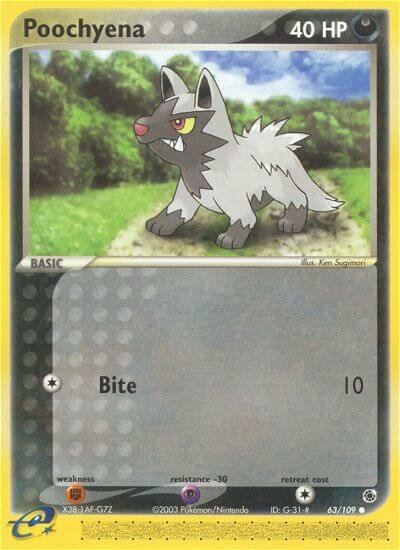 Poochyena 063/109 — EX Ruby & Sapphire (English Pokémon TCG card)