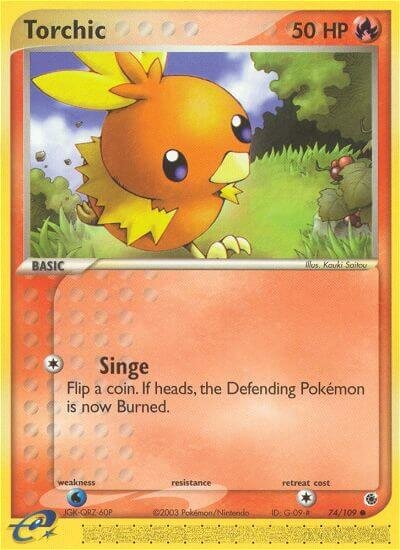 Torchic 074/109 — EX Ruby & Sapphire (English Pokémon TCG card)