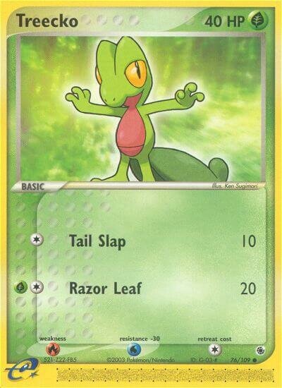 Treecko 076/109 — EX Ruby & Sapphire (English Pokémon TCG card)