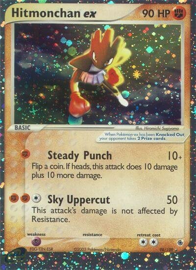 Hitmonchan ex 098/109 — EX Ruby & Sapphire (English Pokémon TCG card)