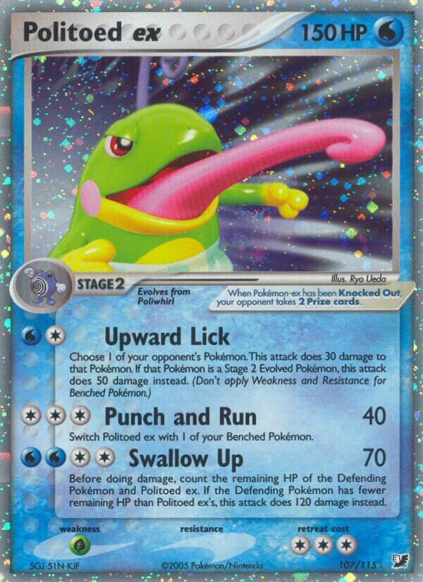 Politoed ex 107/117 — EX Unseen Forces (English Pokémon TCG card)