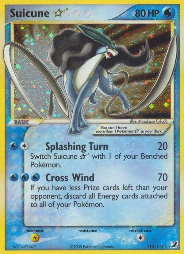 Suicune ☆ 115/117 — EX Unseen Forces (English Pokémon TCG card)