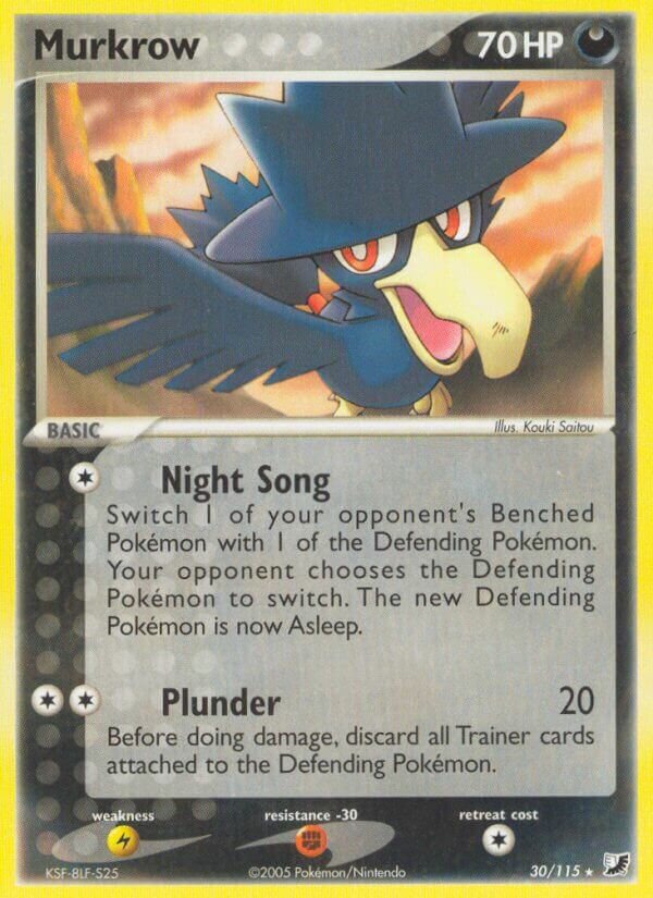 Murkrow 030/117 — EX Unseen Forces (English Pokémon TCG card)