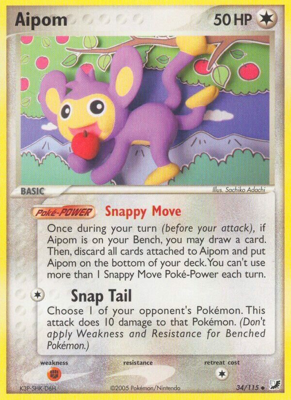 Aipom 034/117 — EX Unseen Forces (English Pokémon TCG card)