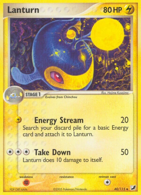 Lanturn 040/117 — EX Unseen Forces (English Pokémon TCG card)