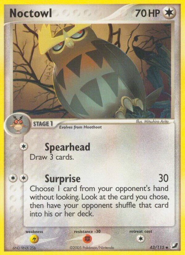 Noctowl 043/117 — EX Unseen Forces (English Pokémon TCG card)