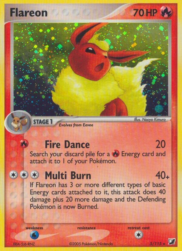 Flareon 005/117 — EX Unseen Forces (English Pokémon TCG card)