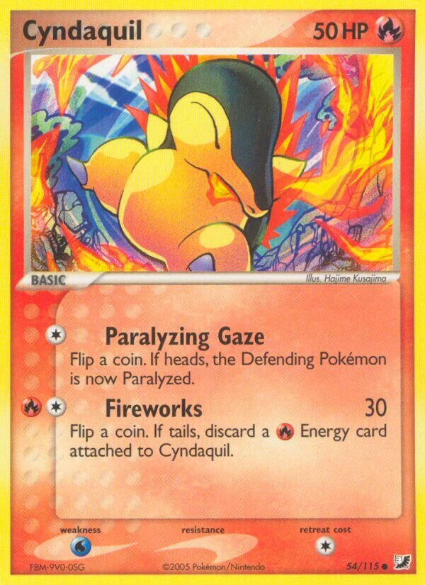 Cyndaquil 054/117 — EX Unseen Forces (English Pokémon TCG card)