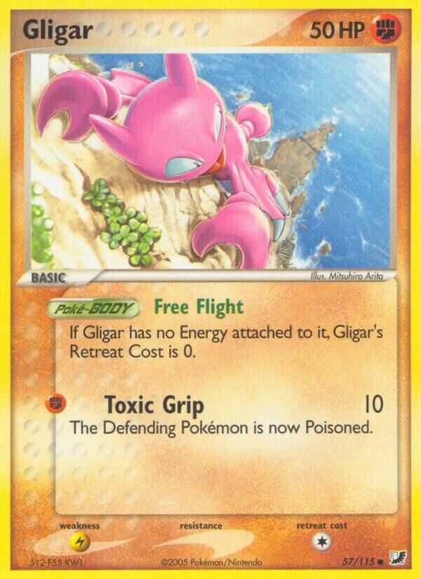 Gligar 057/117 — EX Unseen Forces (English Pokémon TCG card)