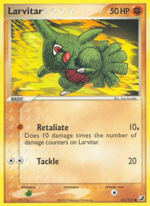 Larvitar 061/117 — EX Unseen Forces (English Pokémon TCG card)