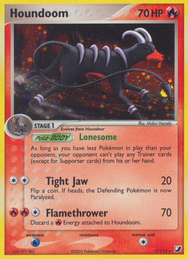 Houndoom 007/117 — EX Unseen Forces (English Pokémon TCG card)