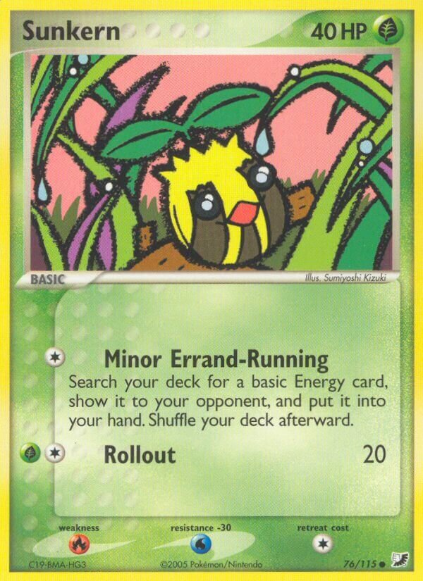 Sunkern 076/117 — EX Unseen Forces (English Pokémon TCG card)