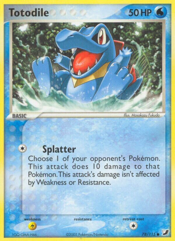 Totodile 078/117 — EX Unseen Forces (English Pokémon TCG card)