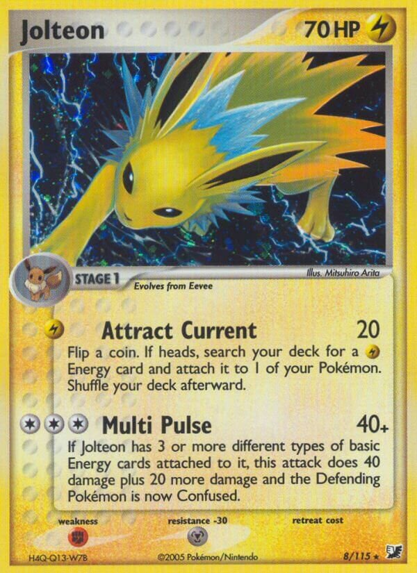 Jolteon 008/117 — EX Unseen Forces (English Pokémon TCG card)