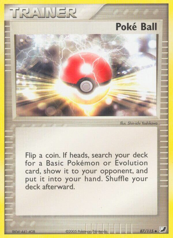 Poké Ball 087/117 — EX Unseen Forces (English Pokémon TCG card)